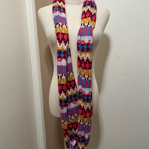 SUNDANCE Catalog Scarf Geometric Infinity Colorful One size - Picture 2 of 5
